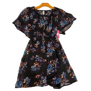 Xhilaration Black Floral Summer Dress